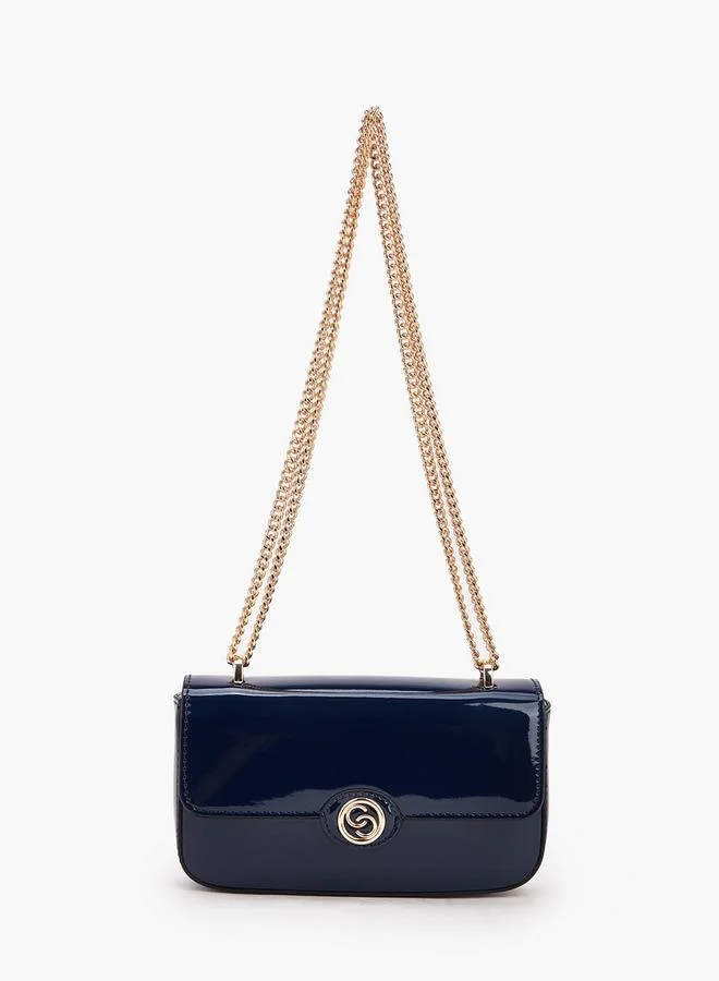Celeste Solid Crossbody Bag with Chain Strap
